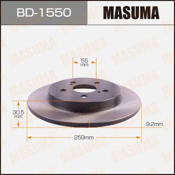 Диск тормозной задний Masuma BD1550