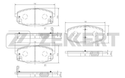 Колодки тормозные дисковые передние Zekkert BS1762