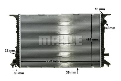Радиатор системы охлаждения MAHLE CR1201000P