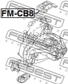 Опора двигателя левая FEBEST FMCB8