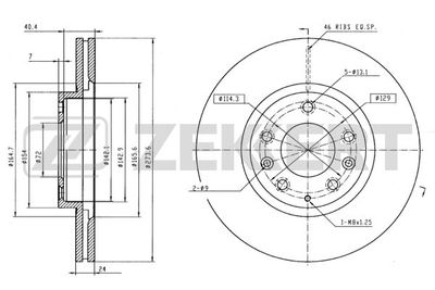 Диск тормозной передний Zekkert BS5313