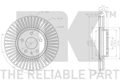 Диск тормозной NK 202599