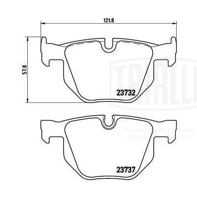 Колодки тормозные дисковые задние TRIALLI PF4006