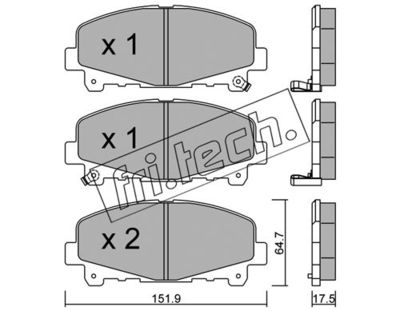 Комплект колодок для дискового тормоза TRUSTING 8840