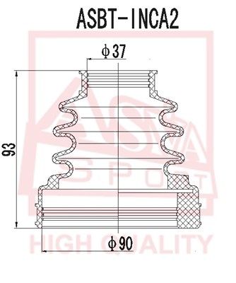 Пыльник ШРУС комплект без смазки ASVA ASBTINCA2