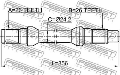 Полуось левая FEBEST 2112RANGELH