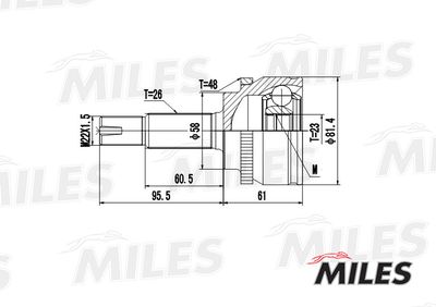 ШРУС наружный Miles GA20474