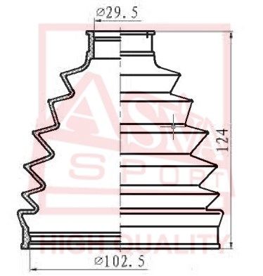 Пыльник ШРУС ASVA ASBT504