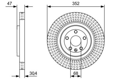 Диск тормозной передний BOSCH 0986479W53