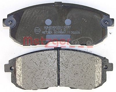 Колодки дискового тормоза с накладками в сборе Metzger 1170208