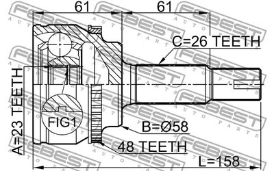 ШРУС наружный FEBEST 0110ZZE120A48