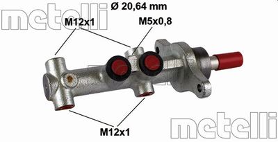 Цилиндр тормозной главный METELLI 050865