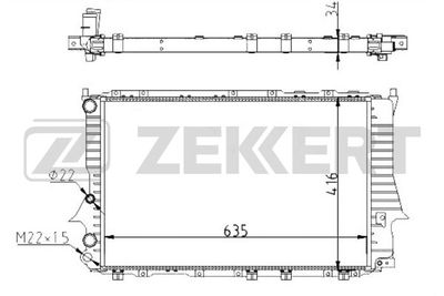 Радиатор охлаждения двигателя Zekkert MK1023