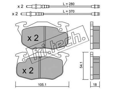 Комплект колодок для дискового тормоза TRUSTING 0391