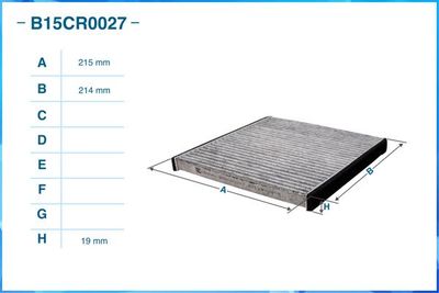 Фильтр салона угольный CWORKS B15CR0027