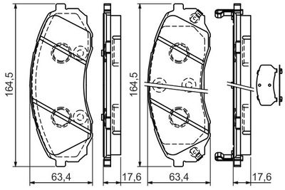 Колодки тормозные дисковые BOSCH 0986494377