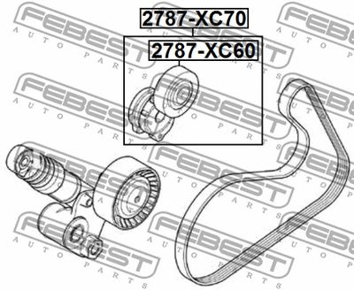 Натяжитель ремня FEBEST 2790XC70