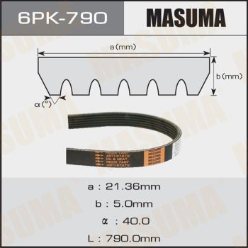 Ремень ручейковый Masuma 6PK790