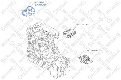 Опора двигателя правая STELLOX 2571080SX