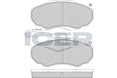 Колодки тормозные ICER 141523