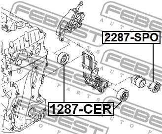 Ролик натяжной комплект FEBEST 2287SPO