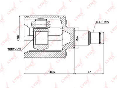 ШРУС внутренний LYNXauto CI3720