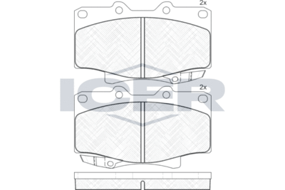 Колодки тормозные дисковые ICER 141026