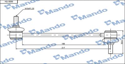Тяга стабилизатора заднего Mando SLD0003