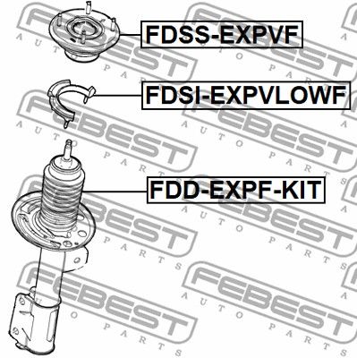 Отбойник амортизатора переднего FEBEST FDDEXPFKIT