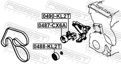 Натяжитель ремня генератора MITSUBISHI 1345A119