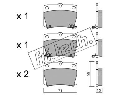 Комплект колодок для дискового тормоза TRUSTING 5000