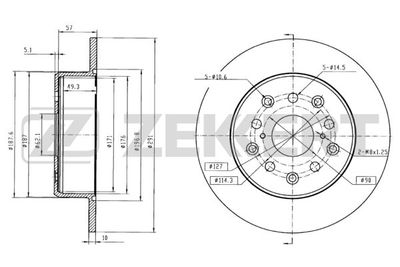 Диск тормозной задний Zekkert BS5731
