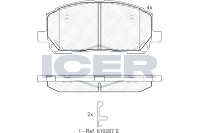 Колодки тормозные дисковые ICER 181705
