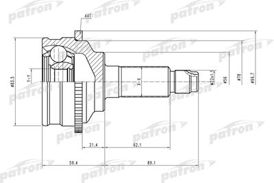 ШРУС наружный комплект PATRON PCV2072