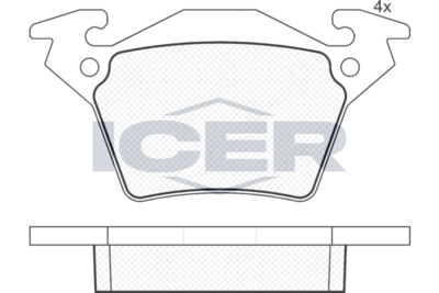 Колодки тормозные дисковые ICER 141284