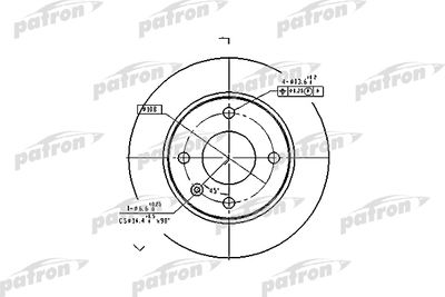 Диск тормозной передний PATRON PBD1649