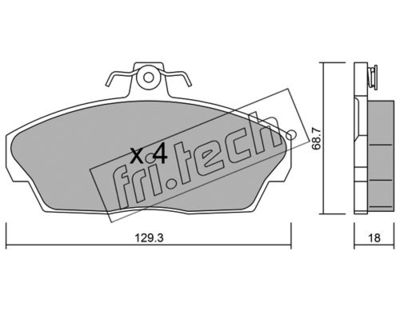 Комплект колодок для дискового тормоза TRUSTING 1771