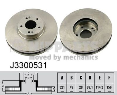 Диск тормозной NIPPARTS J3300531