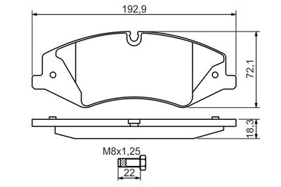 Колодки тормозные дисковые передние BOSCH 0986494408