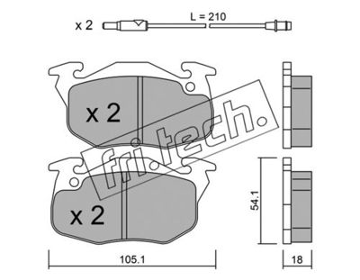 Комплект колодок для дискового тормоза TRUSTING 0390