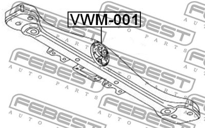 Опора КПП FEBEST VWM001
