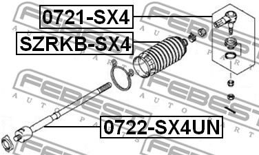 Наконечник рулевой FEBEST 0721SX4