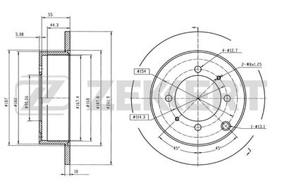 Диск тормозной задний Zekkert BS5140