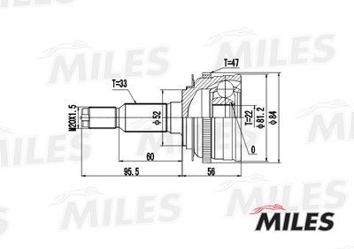 ШРУС наружный Miles GA20047