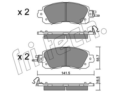Комплект колодок для дискового тормоза TRUSTING 10800
