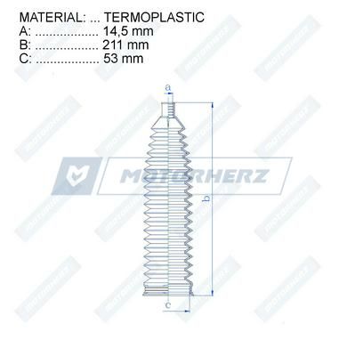 Пыльник рулевой рейки MotorHerz RDZ0054MG