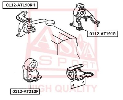 Подушка двигателя передняя ASVA 0112AT210F