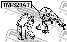 Подушка двигателя FEBEST TM320AT