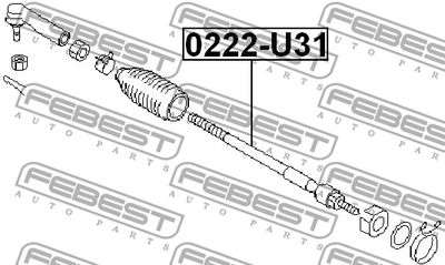 Тяга рулевая FEBEST 0222U31
