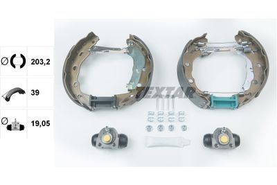 Колодки тормозные барабанные TEXTAR 84056400